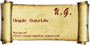 Ungár Gusztáv névjegykártya