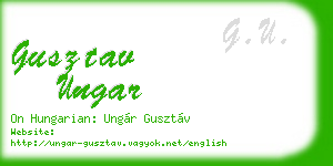 gusztav ungar business card